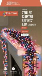 Premier 720 Led Cluster Multi-action Christmas Tree Lights With Timer
