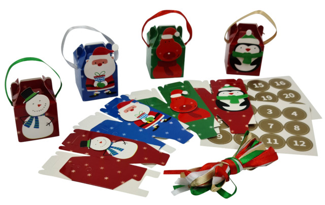 Make & Fill Your Own Advent Calendar Vintage Christmas Tree Decoration