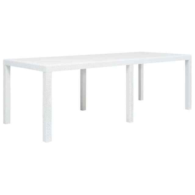 Garden Table Outdoor Table Balcony Dining Table Plastic Rattan Look