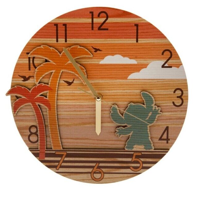 Lilo & Stitch Premium Wooden Wall Clock, Birthday, Xmas Gift Official
