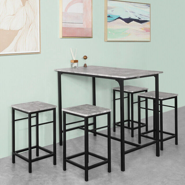 Sobuy Kitchen Dining Patio Outdoor Bar Furniture Set Table &