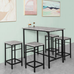 Sobuy Kitchen Dining Patio Outdoor Bar Furniture Set Table &