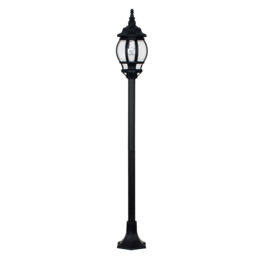 Traditional Black Ip44 Outdoor Garden Bollard Light Lamp Post Outside