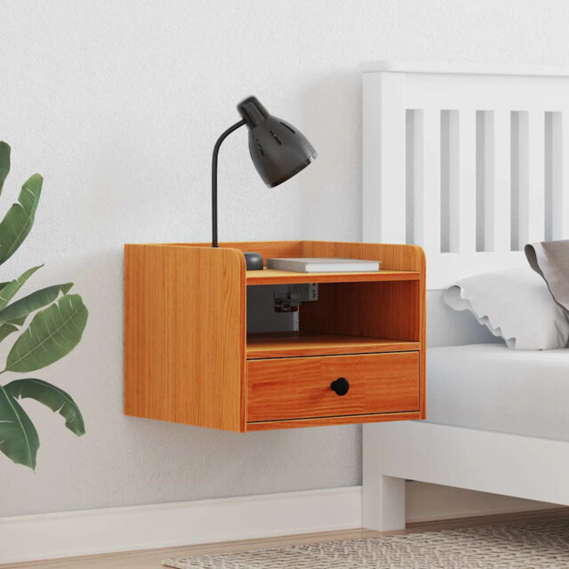 Bedside Table 2 Pcs Wax Brown 38 X 36 X 29.5 Cm Solid Pine Wood Vidaxl