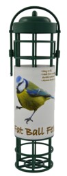 Green Jem Plastic Fat Ball Wild Bird Feeder, Easy To Fill 8x7x25 Cm,