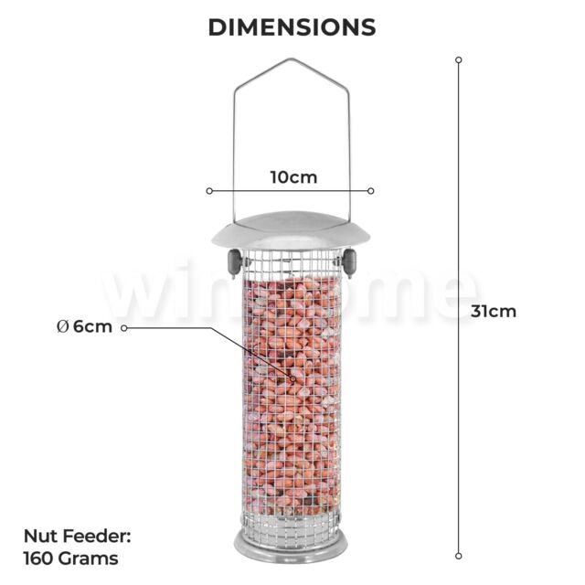 Hanging Wild Bird Feeder Seed Nut Fat Ball Outdoor Garden Feeding