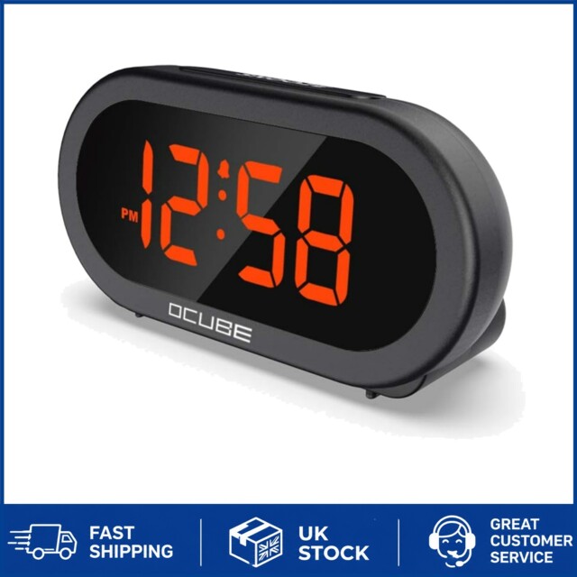 Compact Bedside Alarm Clock With Dimmer & Snooze, 5 Alarm Sounds -
