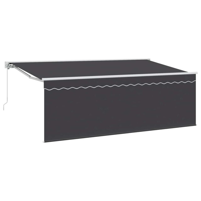 Vidaxl Retractable Awning Retractable Manual Anthracite 400 X 200 Cm,
