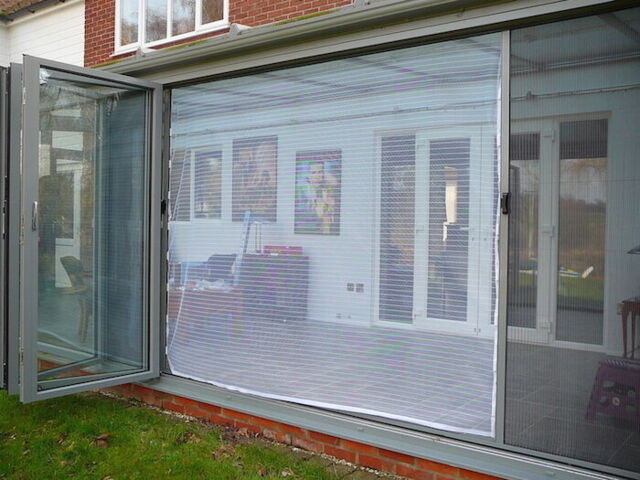 Fly Screen Bi Fold Patio Wide Span White 244 X 210cm (wxh)