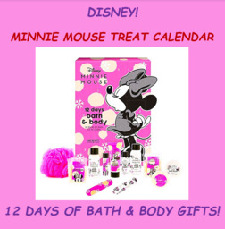 Disney Minnie Mouse Gift Calendar (12 Days Worth Of Gifts) Bath & Body