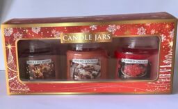 Aldi Jar Candle Small X3 Gift Set Mulled Wine, Spiced Cookie, Candied