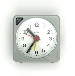 Acctim Ingot Quartz Silver Alarm Clock Crescendo Travel Clock Light