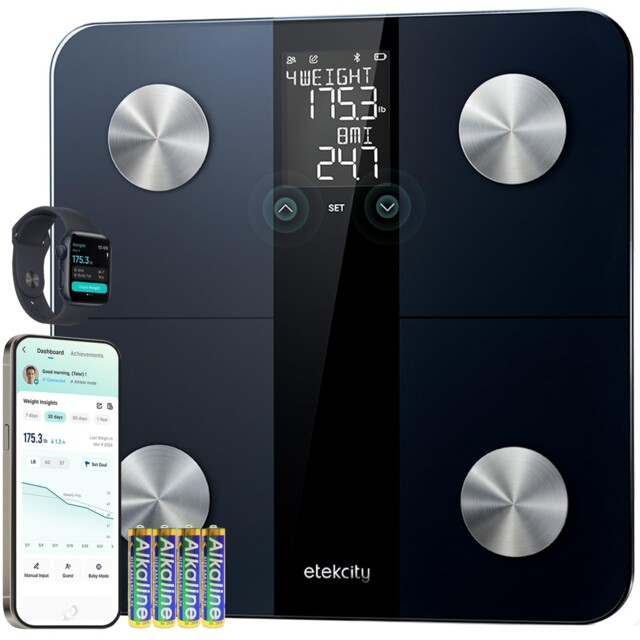 Smart Scale For Body Weight, Bathroom Digital Scale With Bmi, Body Fat