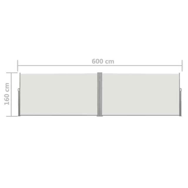 Garden Side Awning Windbreaker Sunshade Retractable Double-sided