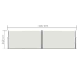 Garden Side Awning Windbreaker Sunshade Retractable Double-sided