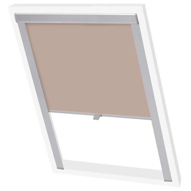 Roof Window Roller Blind Beige 383 X 592 Mm Blackout Polyester