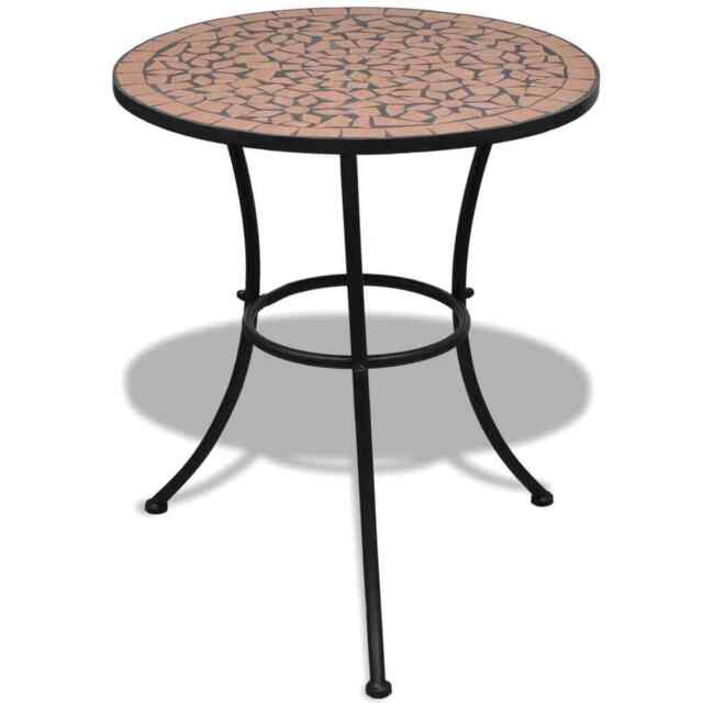 Bistro Table Terracotta 60 Cm Mosaic Vidaxl