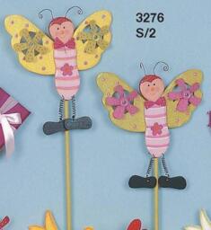 "Hoff Interior 3276 Windmills ""bees"" 2-piece Set Wood Yellow And Green"