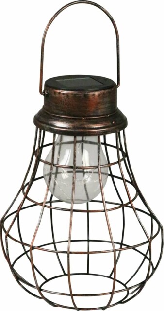 Luxform Lighting Solar Rumba Metal Lantern - Copper Vintage Light