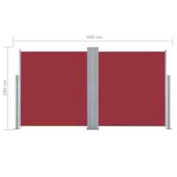 Garden Side Awning Windbreaker Sunshade Retractable Double-sided