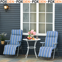 Reclining Garden Chair Set Of 2 5-level Adjustable Zero Gravity Chair