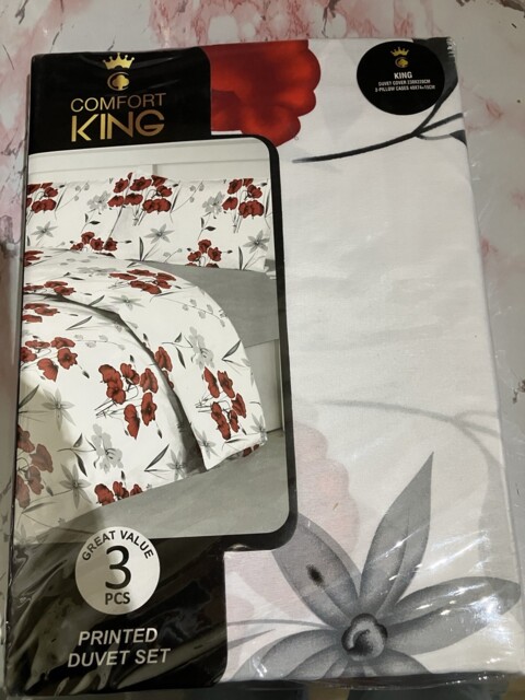 Gaveno Cavailia Bed Set With Duvet Cover And Pillow Case - Grey, King