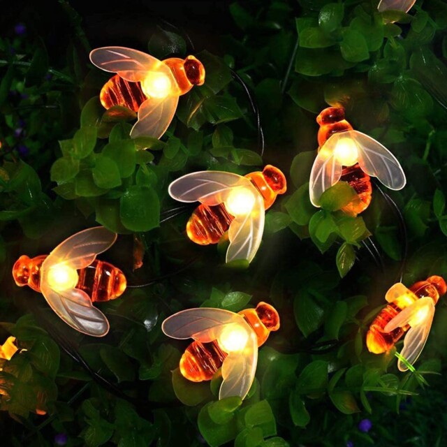 Augone [50 Led] Solar Fairy Lights Outdoor 7 M 8 Modes Bee Lights