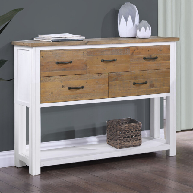 Reclaimed Sideboard Or Console Table [splash Of White]