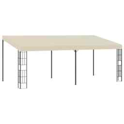 Wall-mounted Gazebo 3x6 M Cream Fabric Vidaxl