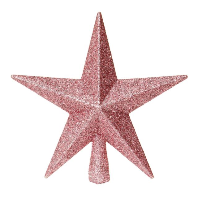 Christmas Shatterproof Tree Topper Star 200mm Glitter Tree Decoration