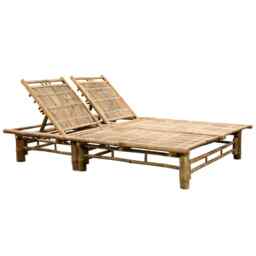 2-person Sun Lounger Bamboo Vidaxl
