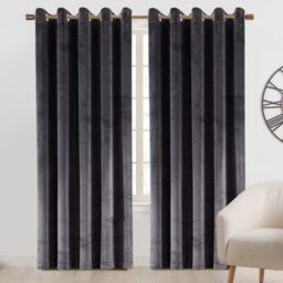 Imperial Rooms Crushed Velvet Curtains 66x72 Fully Lined Eyelet