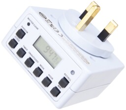 Status 7 Day Digital Timer Switch Uk Plug In Light Timer White
