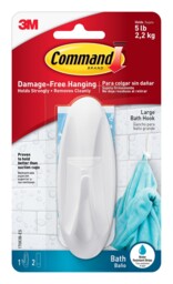 Command 17083b Large Hook With Water Resistant Strips (pack Standard,