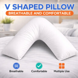 V Shaped Pillow Orthopaedic Back Neck Support Pregnancy Maternity Fill