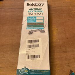 Beldray Bath Mat Anti Bacterial Textured Anti Slip Secure Suction Easy