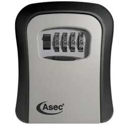 Asec As12169 4 Wheel Combination Key Safe, Indoor & Outdoor Use, Black