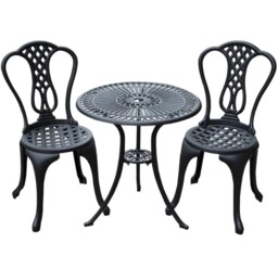 Garden Bistro Set Outdoor Table Chairs Aluminium Patio Lawn Furniture