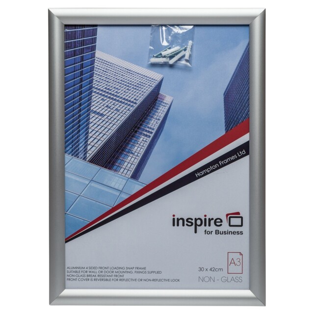 Hampton Frames - Snap Frame Snapa3s - A3 30x42cm, (30x42cm), Silver