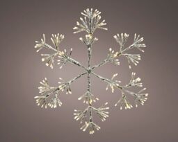 Kaemingk 480 Led Metal Frame Christmas Light Snowflake Warm White -