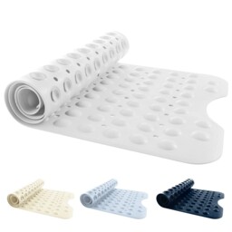 Ansio® Long Bath Mat Pvc Non-slip Anti Mould Mat With Drain Holes -