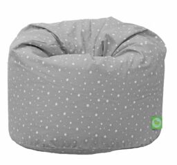 Large Cotton Bean Bag Grey Stars Pre Filled Adult Teen Chair Lounger