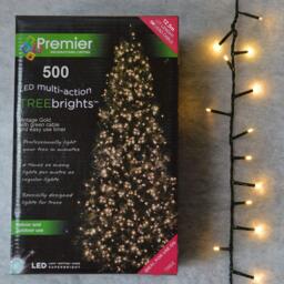 Multi-action Lights With Timer, Premier Gold 500 Led Treebrights
