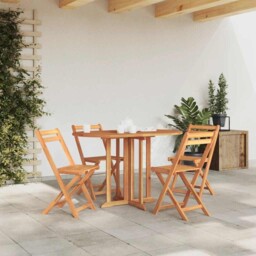 Outdoor Patio Wooden Folding Butterfly 4 Person Garden Dining Table