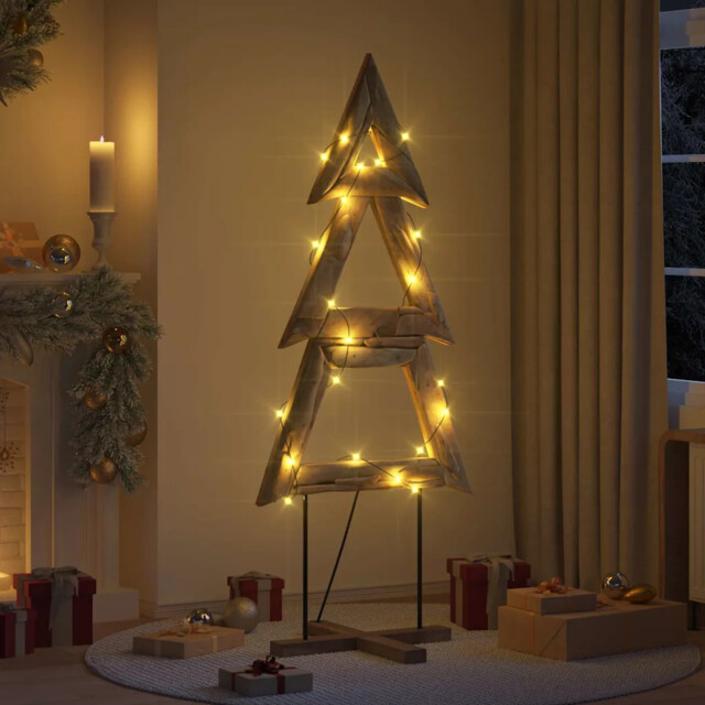 Christmas Tree With Stand Brown 180 Cm Solid Teak Wood Vidaxl