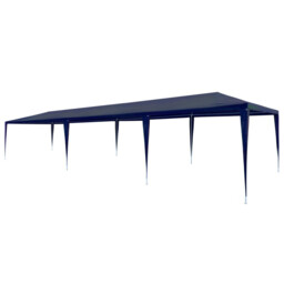 Party Tent Blue 3x9m Pe Roof Steel Frame Uv Water Resistant Easy