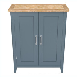 Blue & Oak Shoe Storage Cupboard [signature Blue]