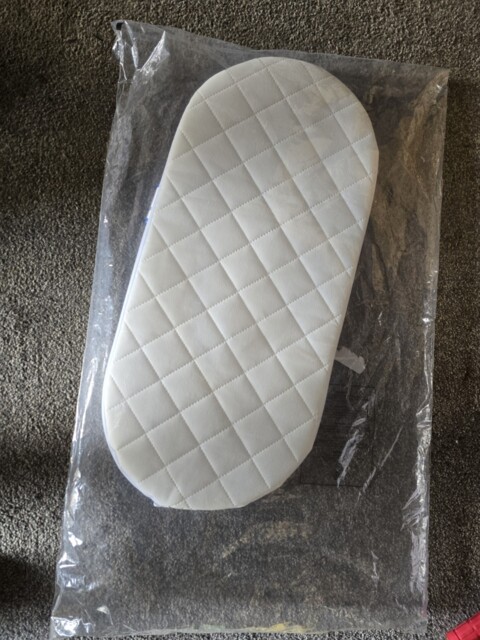 Mother Nurture- Classic Foam Moses Basket Mattress- White by