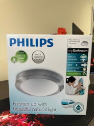 Philips Mybathroom Salts Wall And Ceiling Light Matt Chrome (bulb