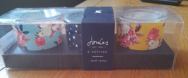 Joules Glass Votive Candle Holder Set Of 3 Brand